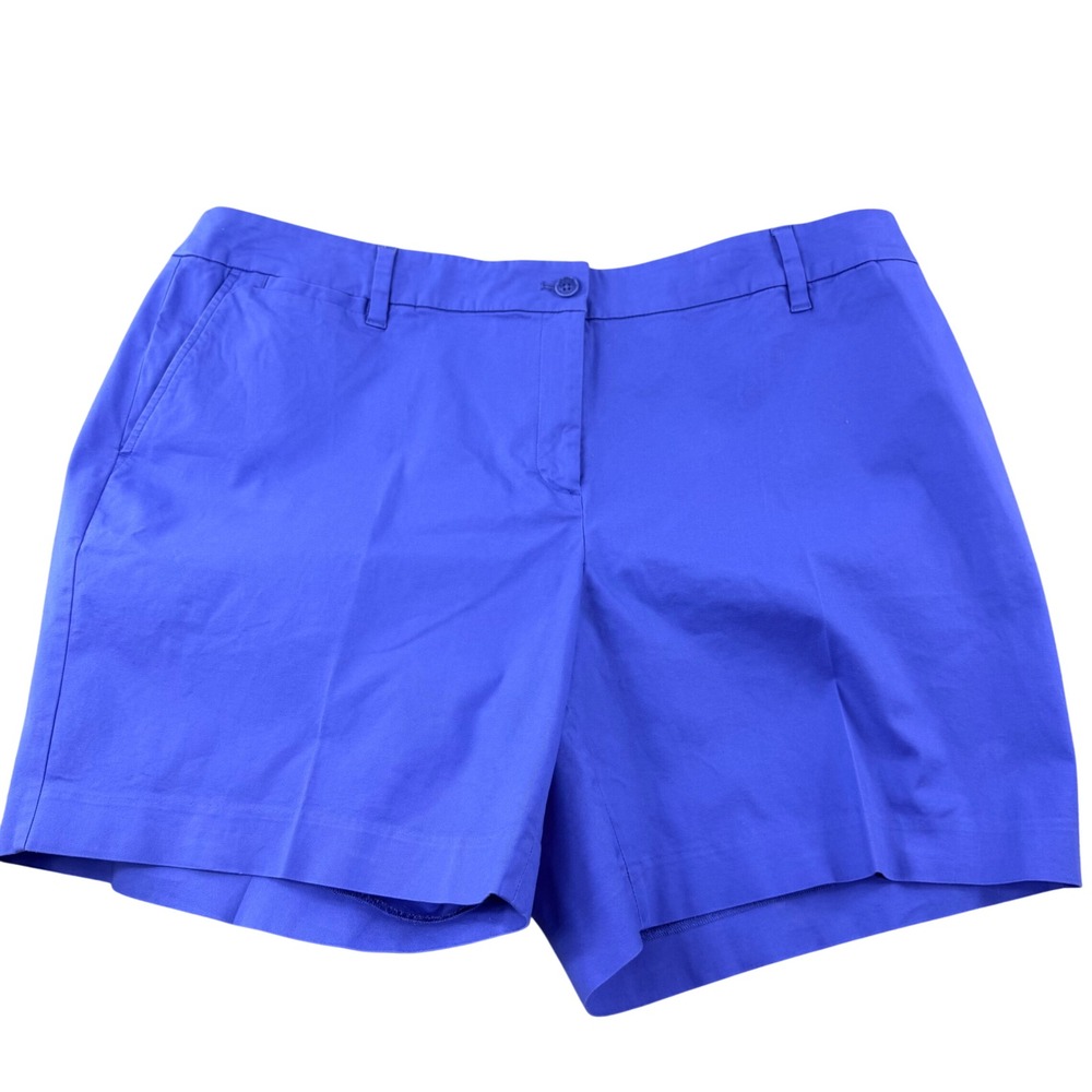 Talbots Perfect Short 7" Womens 20W Blue Chino Bermuda Shorts Cotton Golfcore